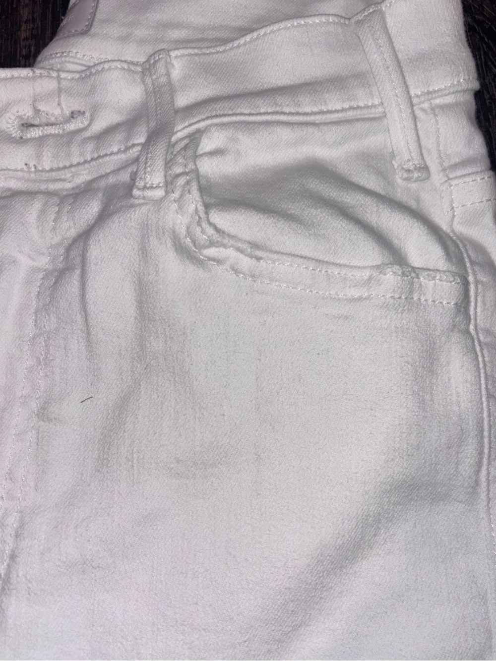 MOTHER The Hustler White Straight-Leg Frayed Hem Pants - Picture 8 of 8